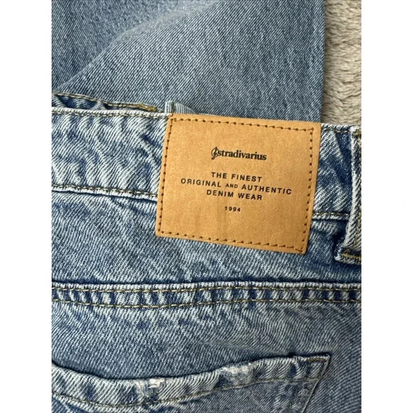 Stradivarius Mom Petite Jeans High Rise Button Fly Vintage Women's US 6 New - Picture 10 of 16